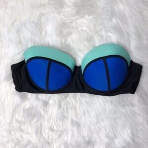 OP‎ Colorblock strapless pushup bikini top Size L